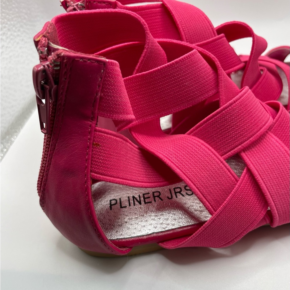 Girls Donald Pliner Jrs Pink Strappy Sandals, EU 30, US 12, Paola Style - Picture 4 of 5